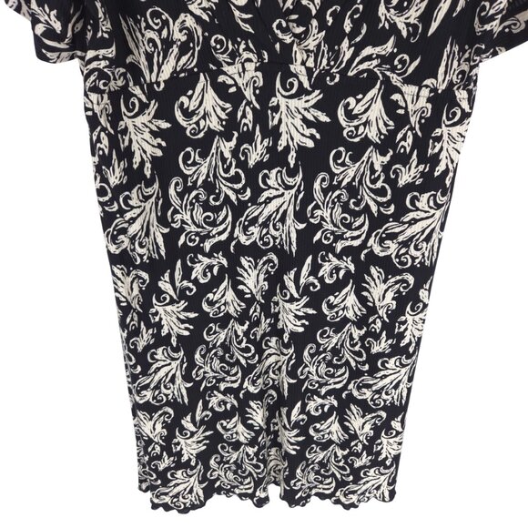 Anthropologie Maple Filigree Damask Silk Dress Empire Flowy Comfy Boho M - Picture 3 of 16